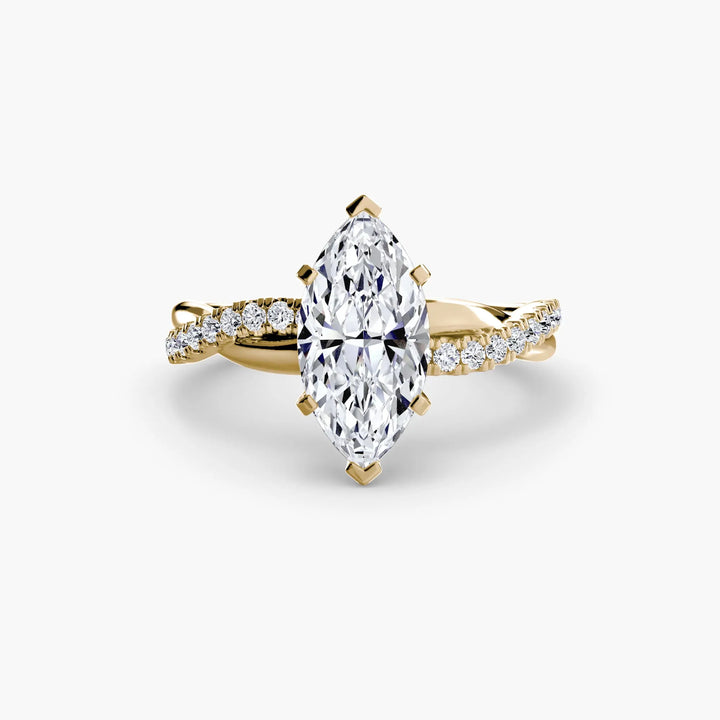 The Emerald Twist Pavé Ring Roselle Jewelry