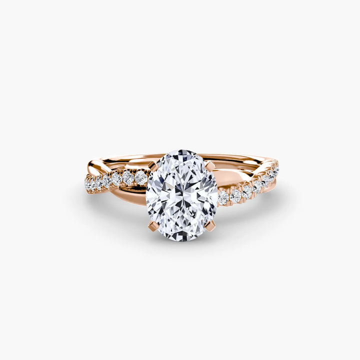 The Emerald Twist Pavé Ring Roselle Jewelry