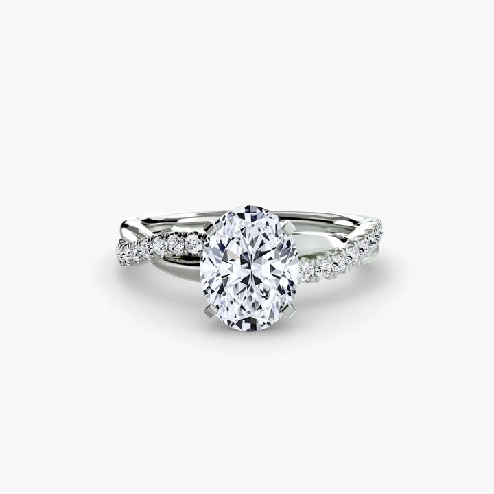 The Emerald Twist Pavé Ring Roselle Jewelry