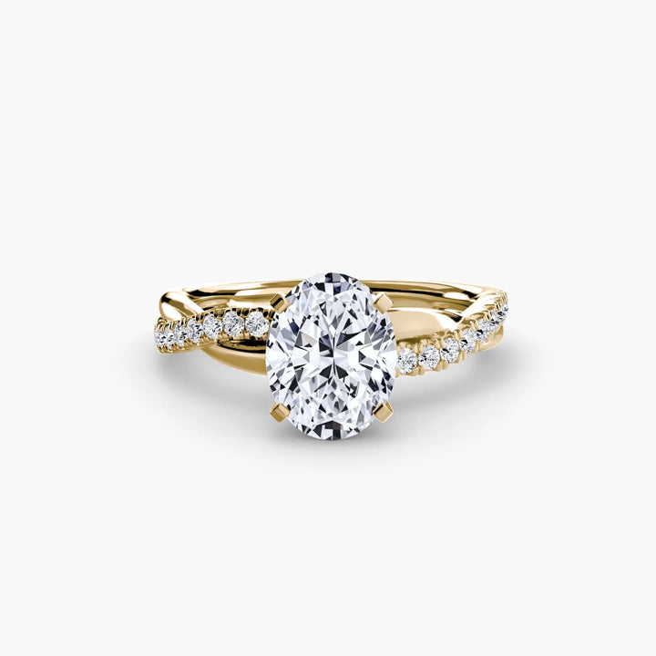 The Emerald Twist Pavé Ring Roselle Jewelry