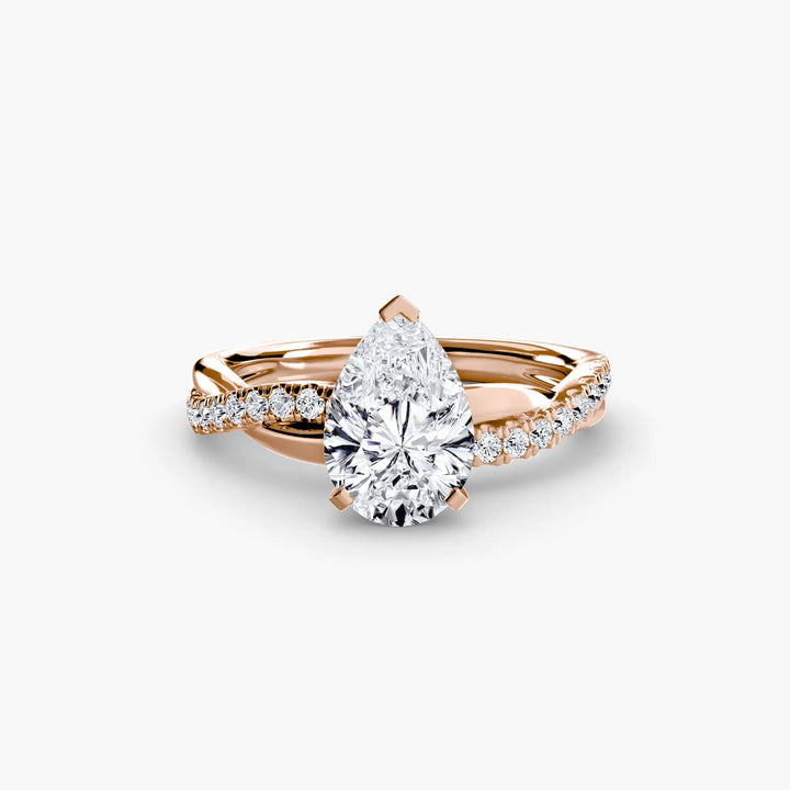 The Emerald Twist Pavé Ring Roselle Jewelry