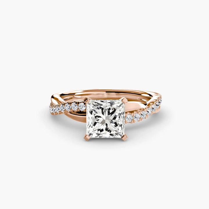 The Emerald Twist Pavé Ring Roselle Jewelry
