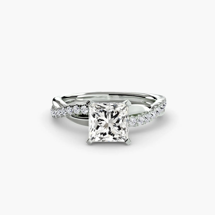 The Emerald Twist Pavé Ring Roselle Jewelry