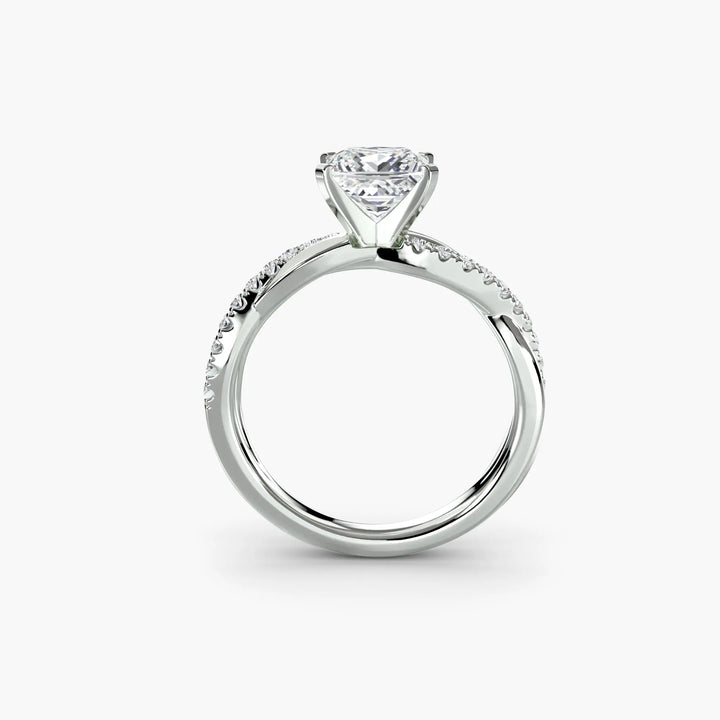 The Emerald Twist Pavé Ring Roselle Jewelry