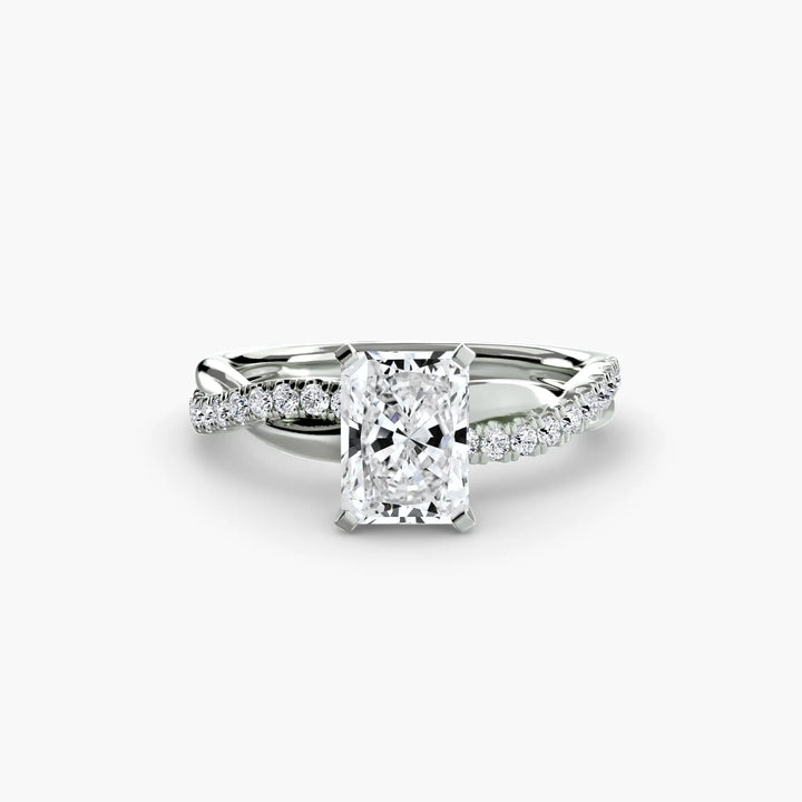 The Emerald Twist Pavé Ring Roselle Jewelry