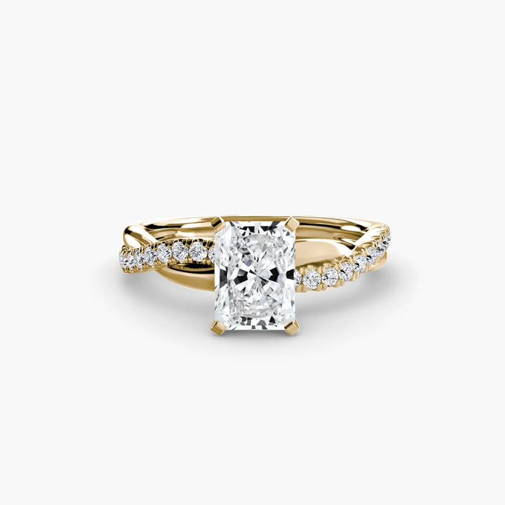 The Emerald Twist Pavé Ring Roselle Jewelry