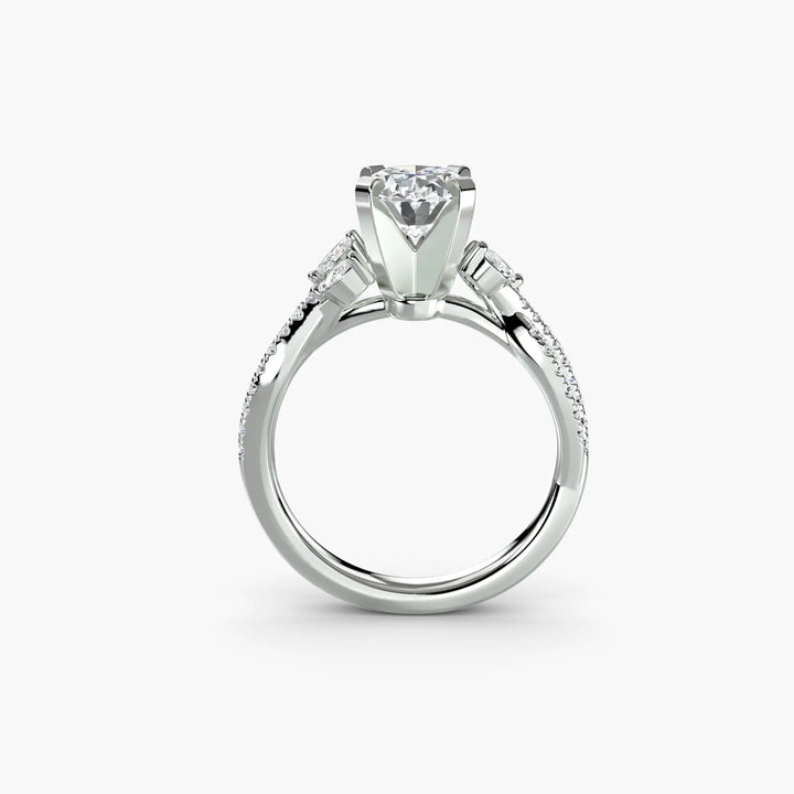 The Twist Pavé Ring Roselle Jewelry