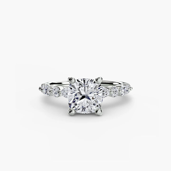 Solitaire with Eternity Pavé 2 Roselle Jewelry
