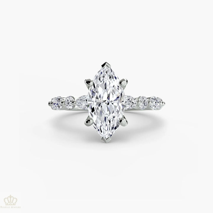 Solitaire with Eternity Pavé 2 Roselle Jewelry