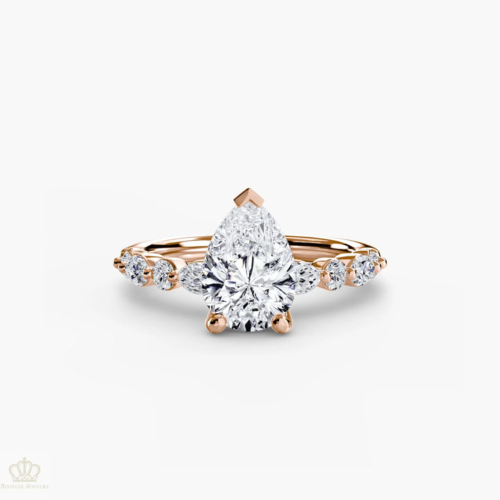 Solitaire with Eternity Pavé 2 Roselle Jewelry