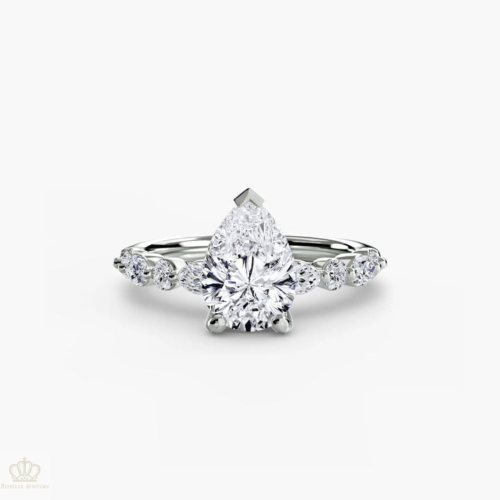Solitaire with Eternity Pavé 2 Roselle Jewelry