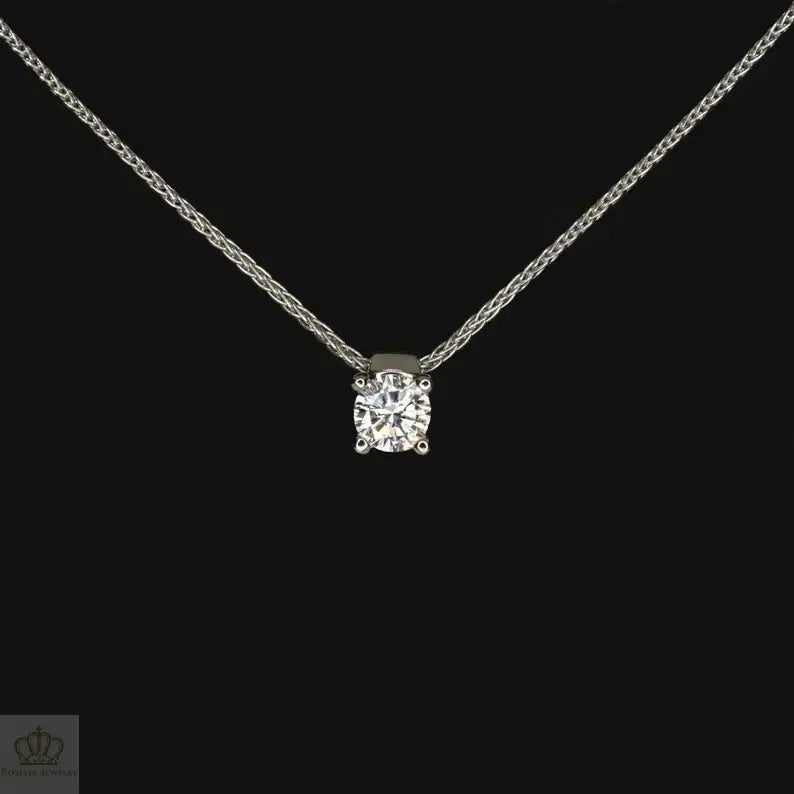 LC102 - [Setting Only] Custom Order Four Prong Solitaire Pendants Necklaces CHARLISA™