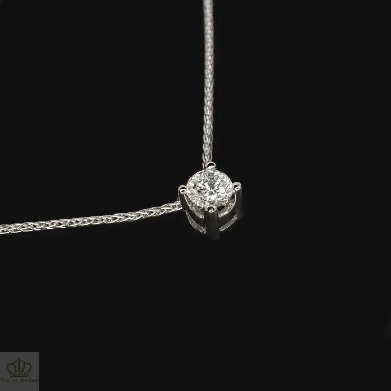 LC102 - [Setting Only] Custom Order Four Prong Solitaire Pendants Necklaces CHARLISA™