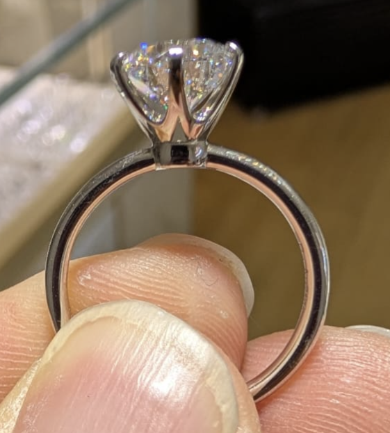 LGN012 - [Setting Only] Round Six-Prong Solitaire Engagement Ring Setting