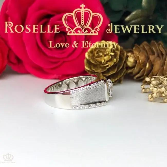 Side Stone Men's Ring - TM1 - Roselle Jewelry