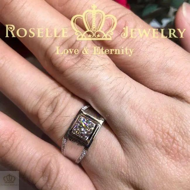 Side Stone Men's Ring - TM1 - Roselle Jewelry