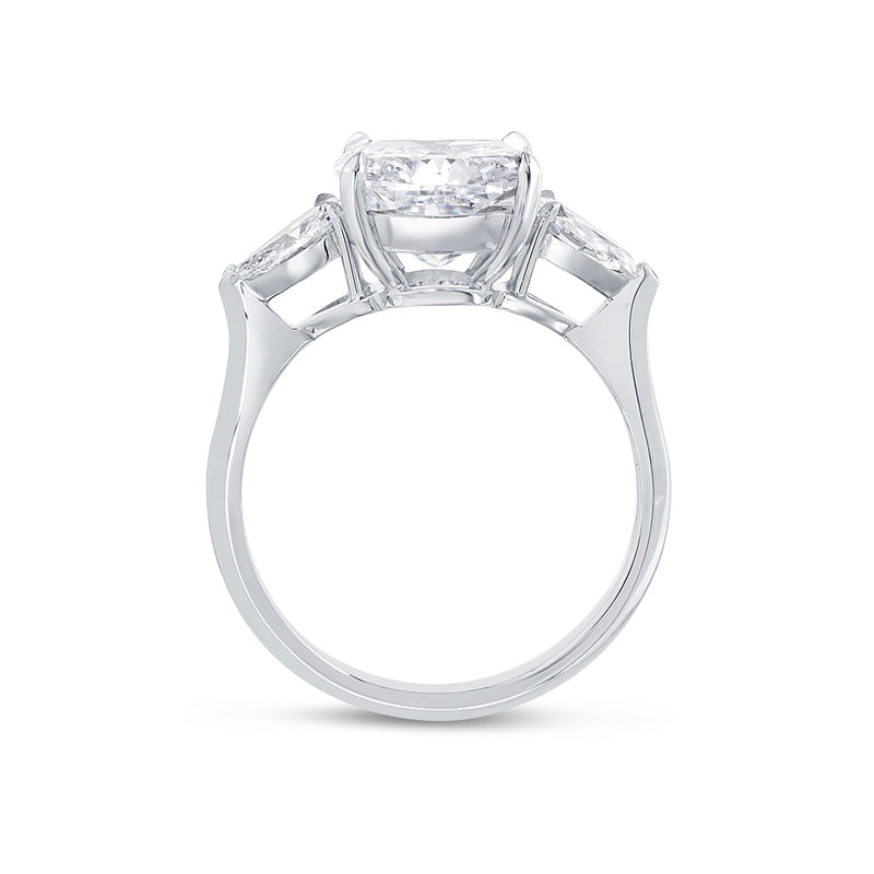 Pear Side Stones Diamond Engagement Ring [Setting Only] - EC128