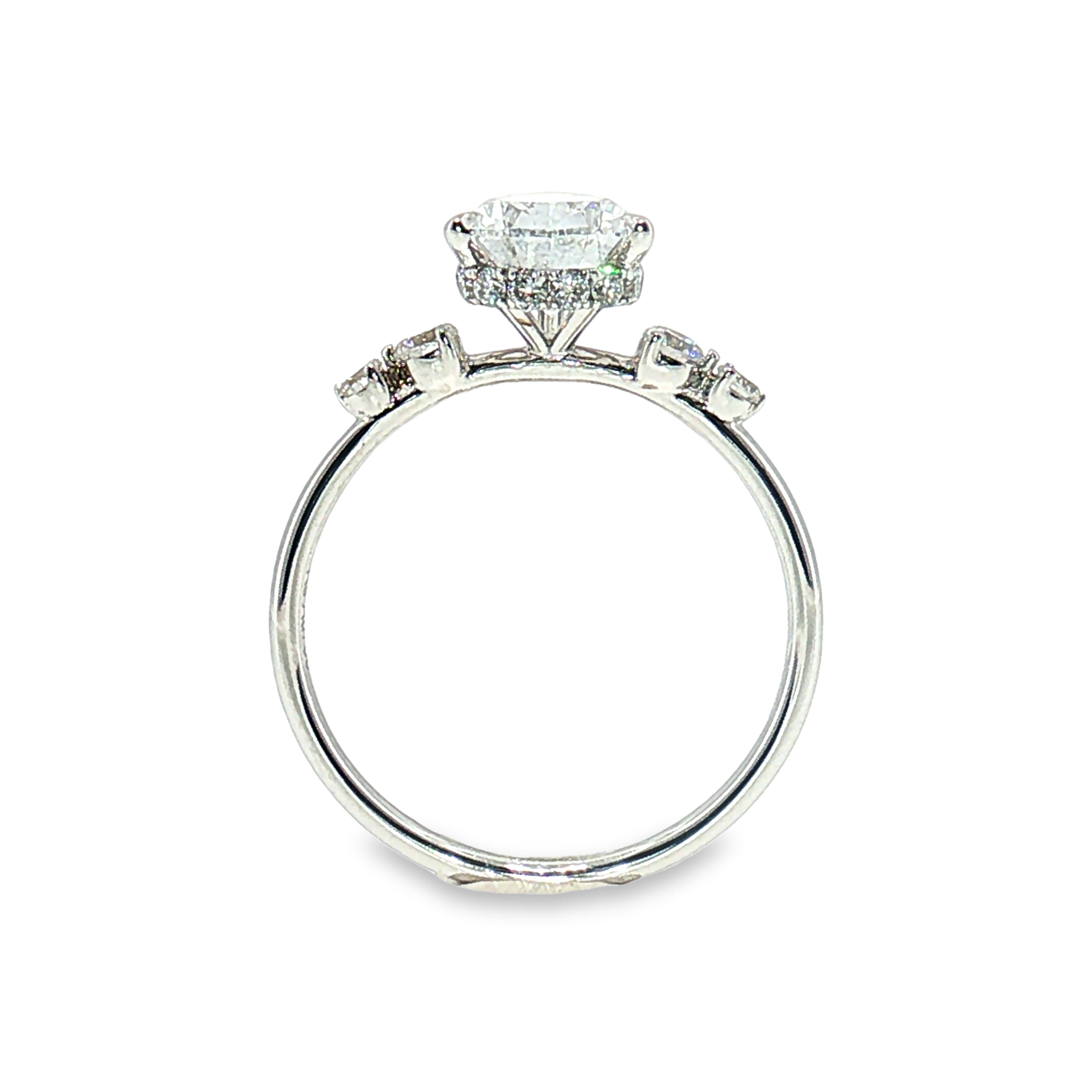 LGT0239 - [Setting Only] Pear Cut Vintage Inspired Side Stone Engagement Ring