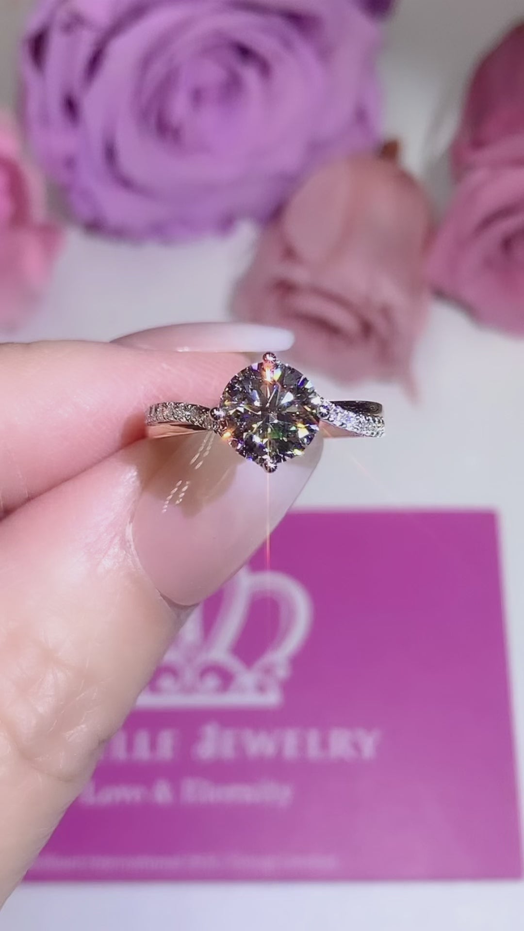 LGR125 -  [Setting Only] Twist Two Tone Gold Diamond Engagement Ring