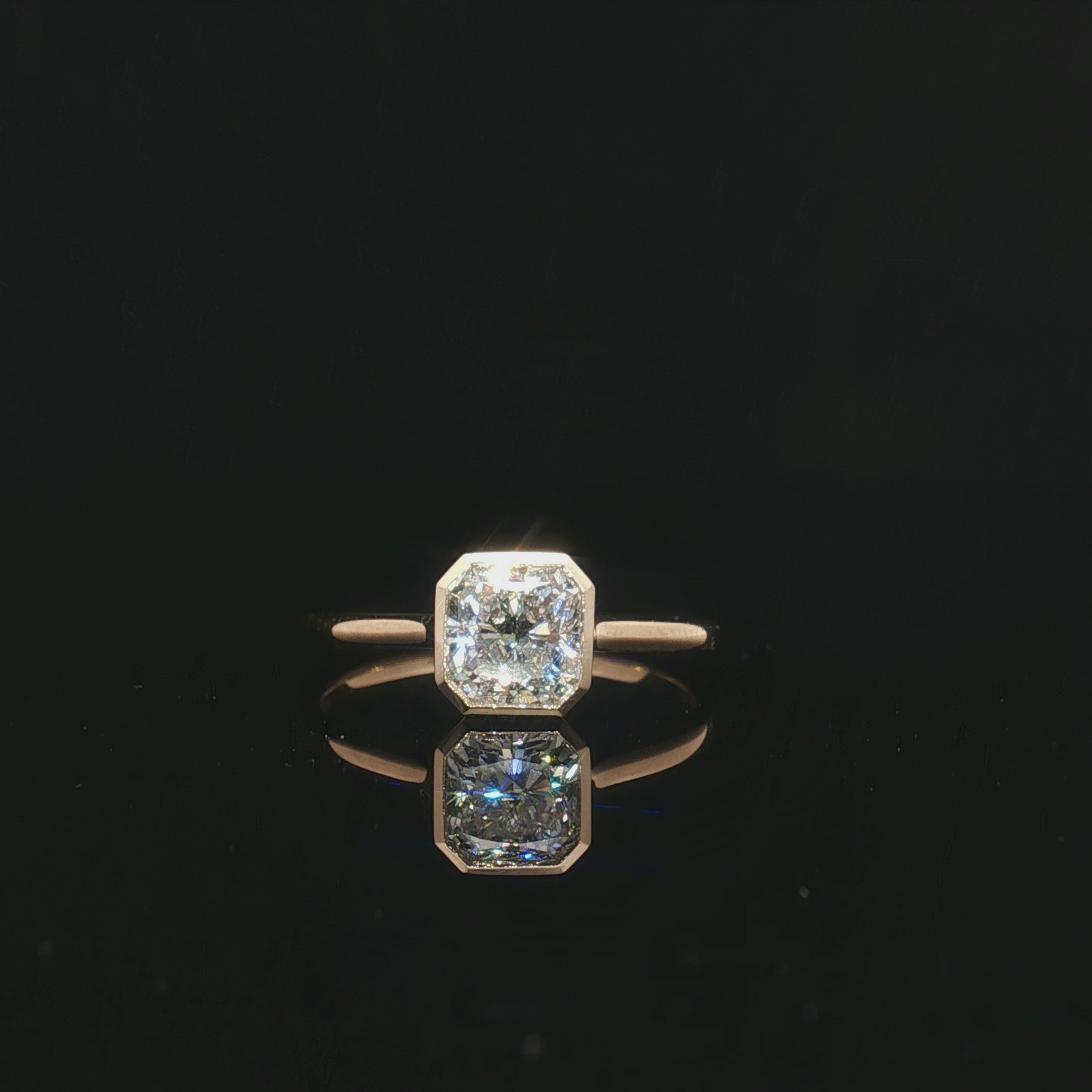 LGN1235 -[Setting Only] Octagonal Bezel Solitaire Engagement Ring