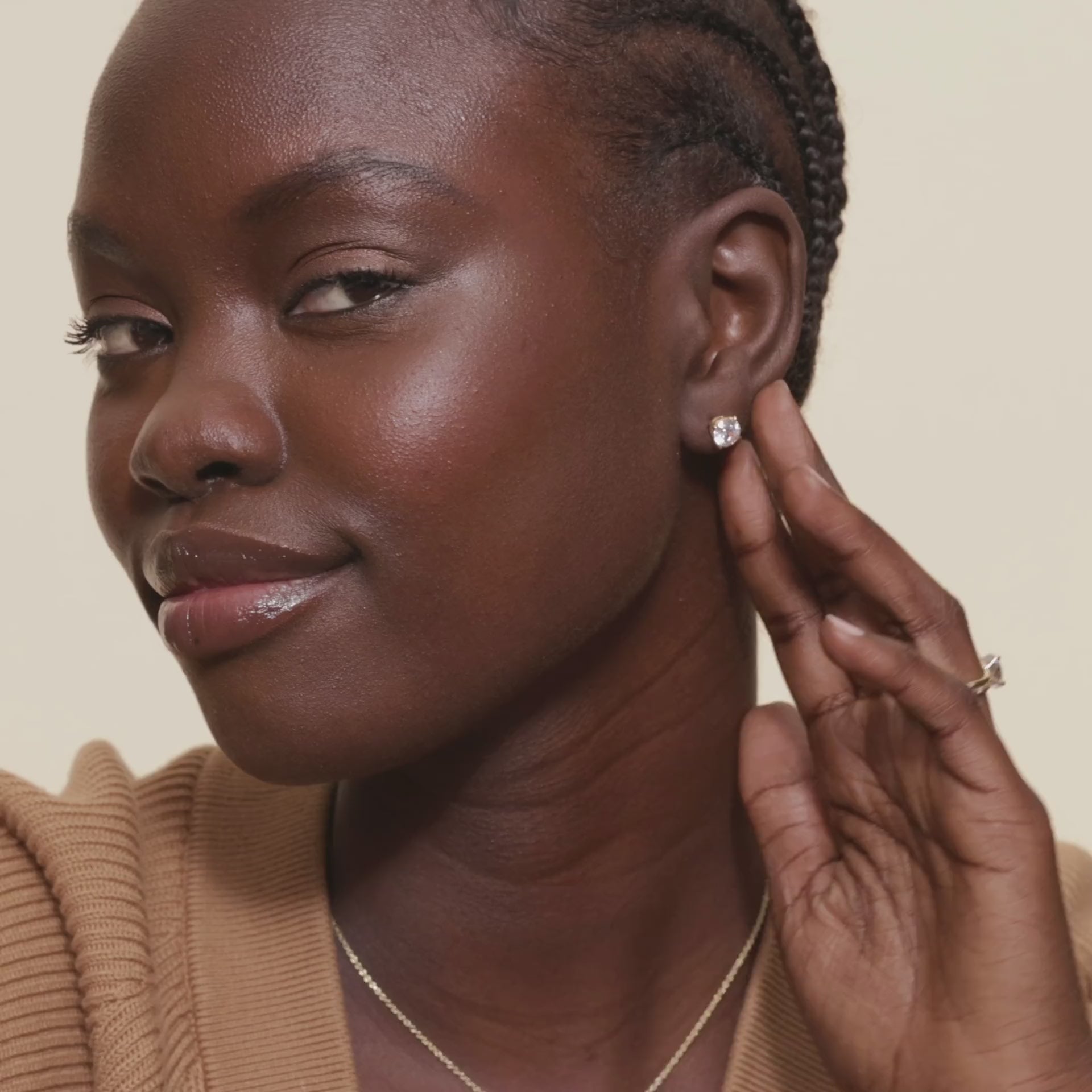 DC010 - [Setting Only] Secret Halo Diamond Stud Earrings