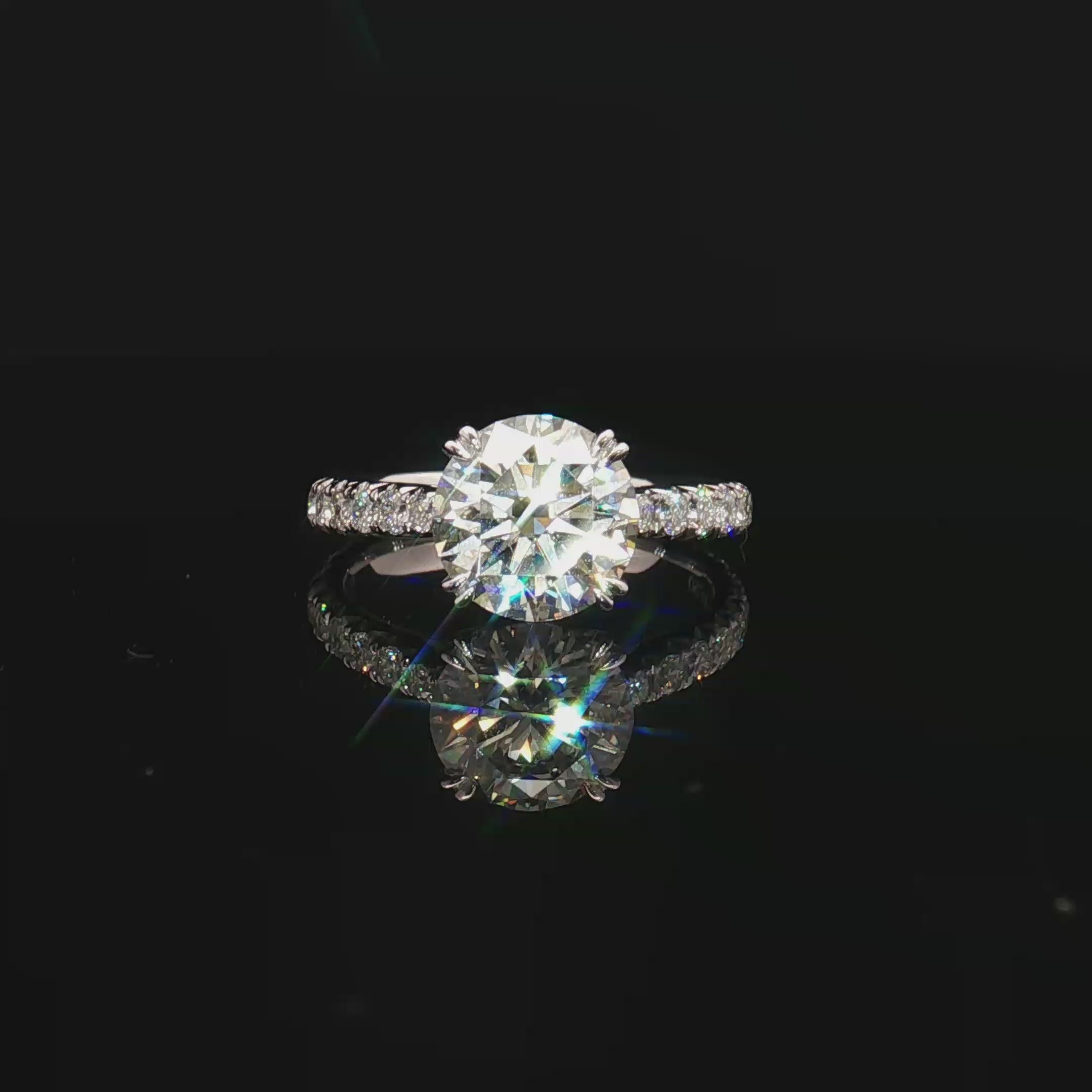 LGT0643 - [Setting Only] Brilliant Micropave Engagement Ring