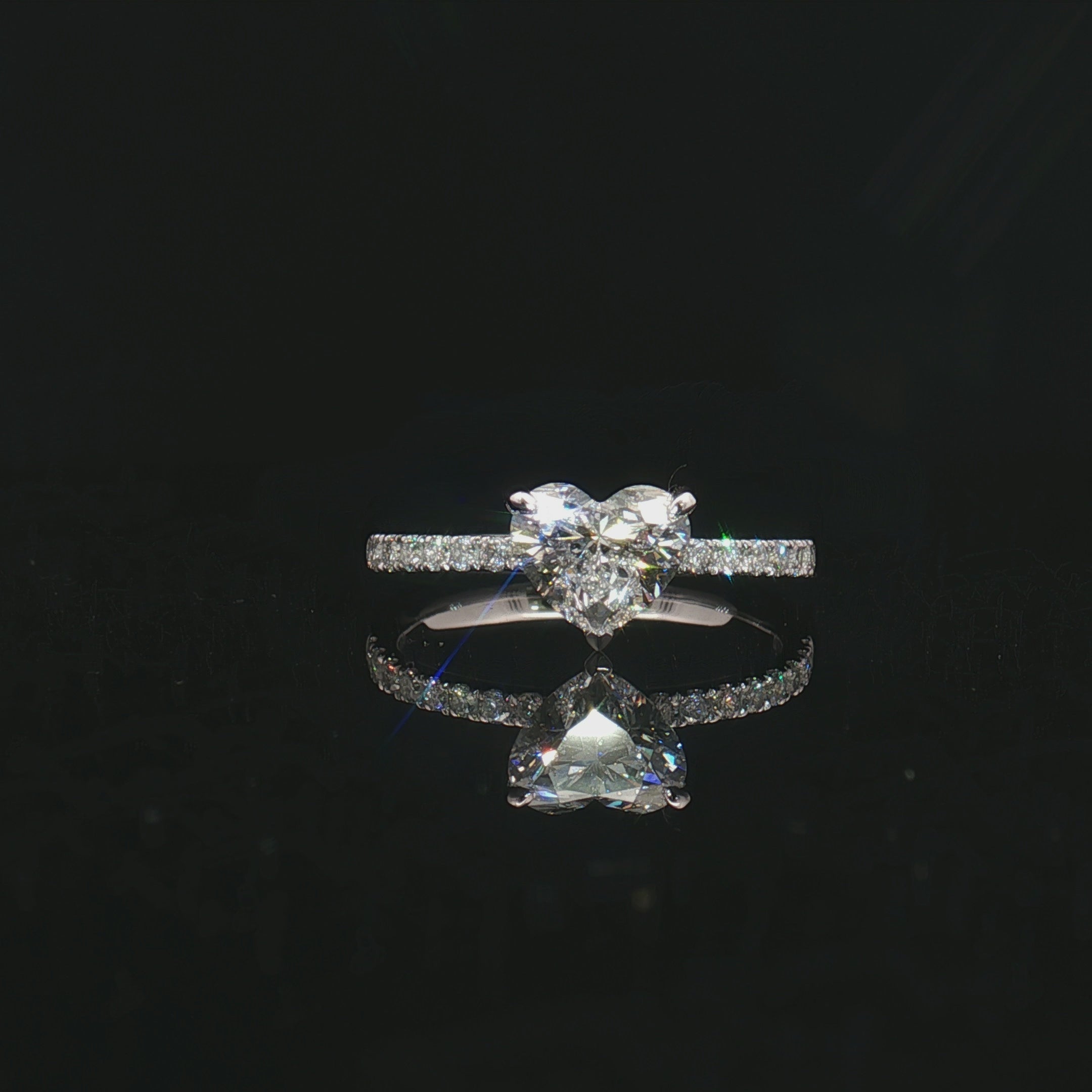 LGR008 -  [Setting Only] Side Stone Diamond Engagement Ring