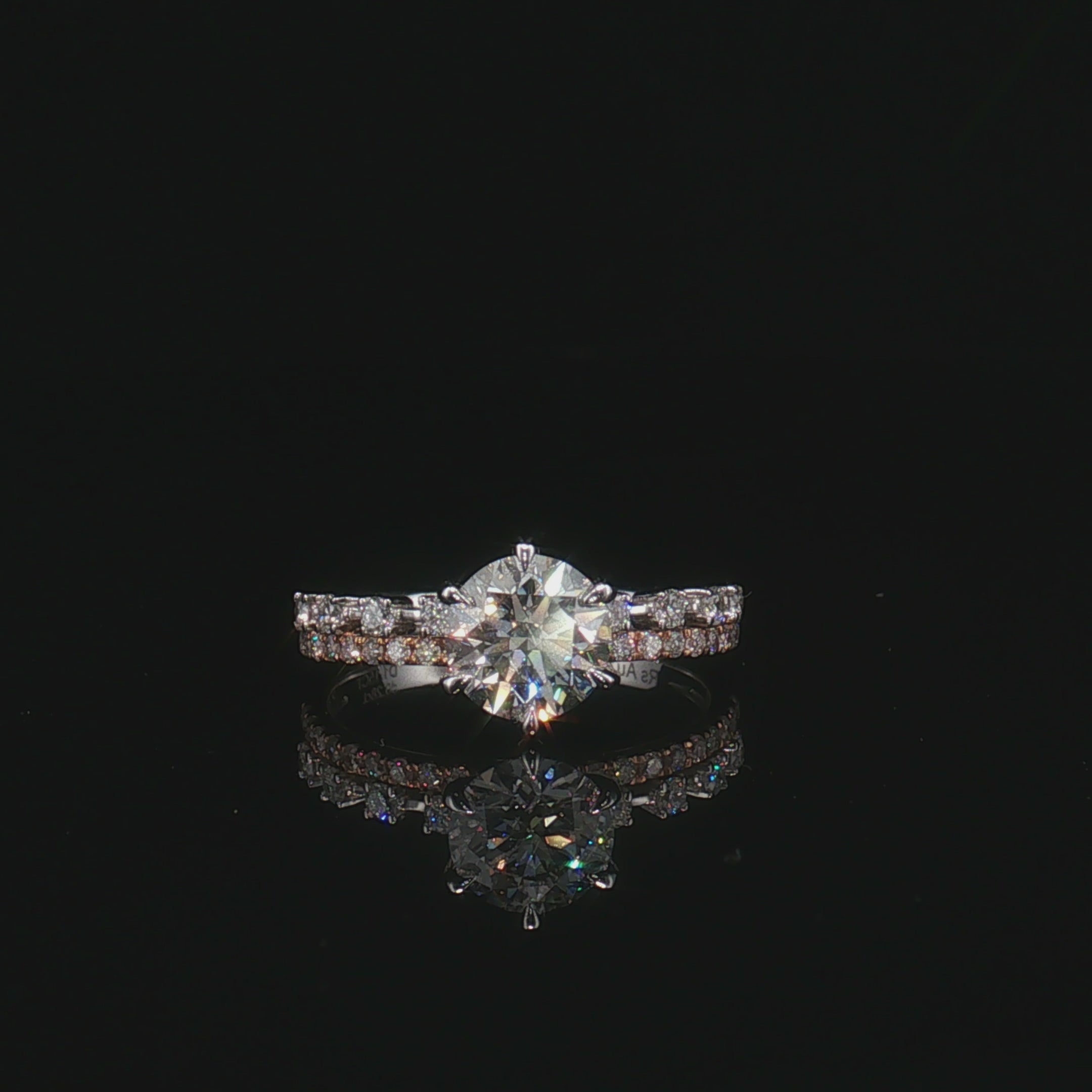 LGT222 -  [Setting Only] Fake Suit Side Stone Diamond Engagement Ring