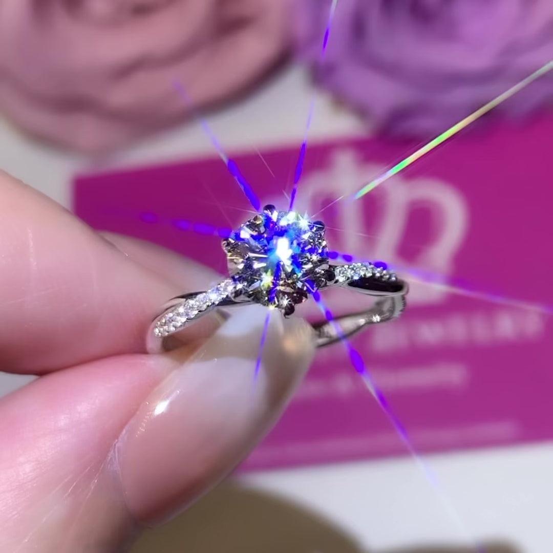 Twist Side Stone Lab Grown Diamond Engagement Ring [Setting Only] - LGR058