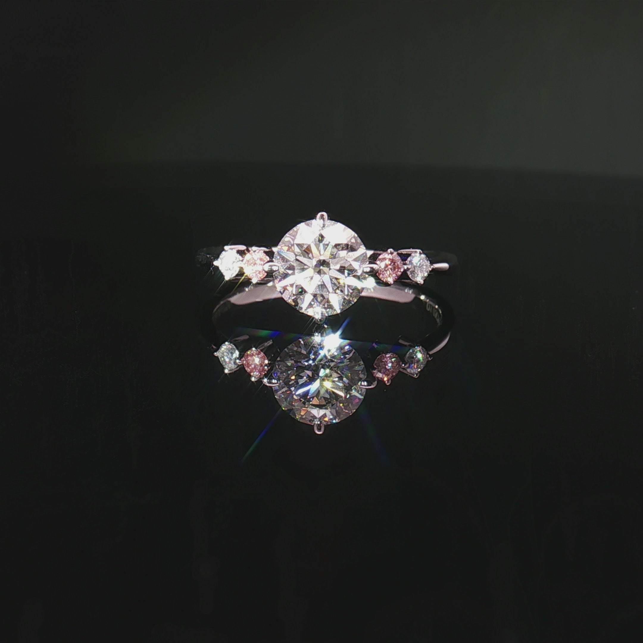 LGT031 - [Setting Only] Side Stone Diamond Engagement Ring