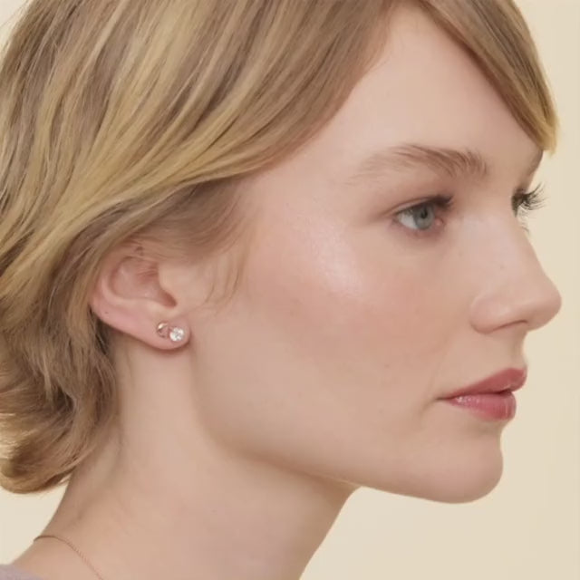 DC003 - [Setting Only] Four Prong Round Diamond Stud Earrings