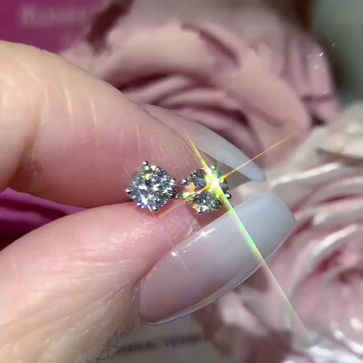 LE3 - [Setting Only] Four Prong Diamond Stud Earrings