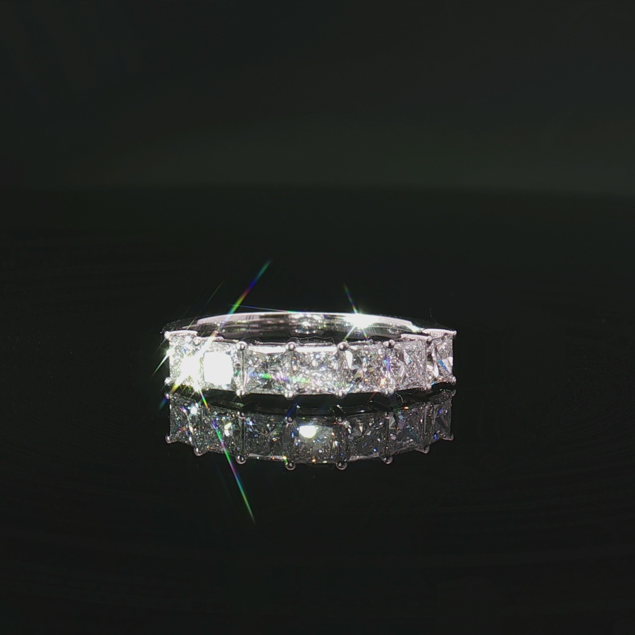 LGR112 - 1.03CTW Princess Cut Seven Stone Diamond Wedding Band Ring