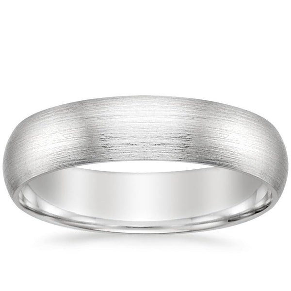 5mm Men's Matte Comfort Fit Wedding Ring - NM34 - Roselle Jewelry