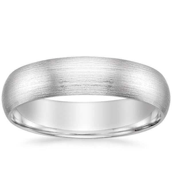 5.5mm Men's Matte Comfort Fit Wedding Ring - NM35 - Roselle Jewelry