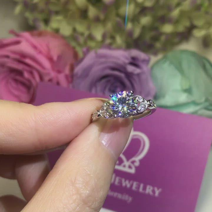 V18 - Vintage Floral Engagement Rings