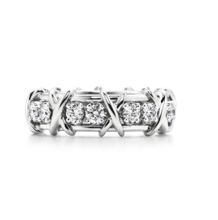 1.14CTW 18K Two Tone Gold Eternity Fashion Diamond Band Ring - FR001 - Roselle Jewelry
