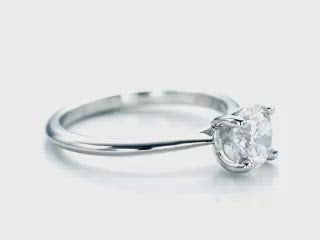 Custom Solitaire Engagement Ring With Tapered Shank [Setting Only] - EC091