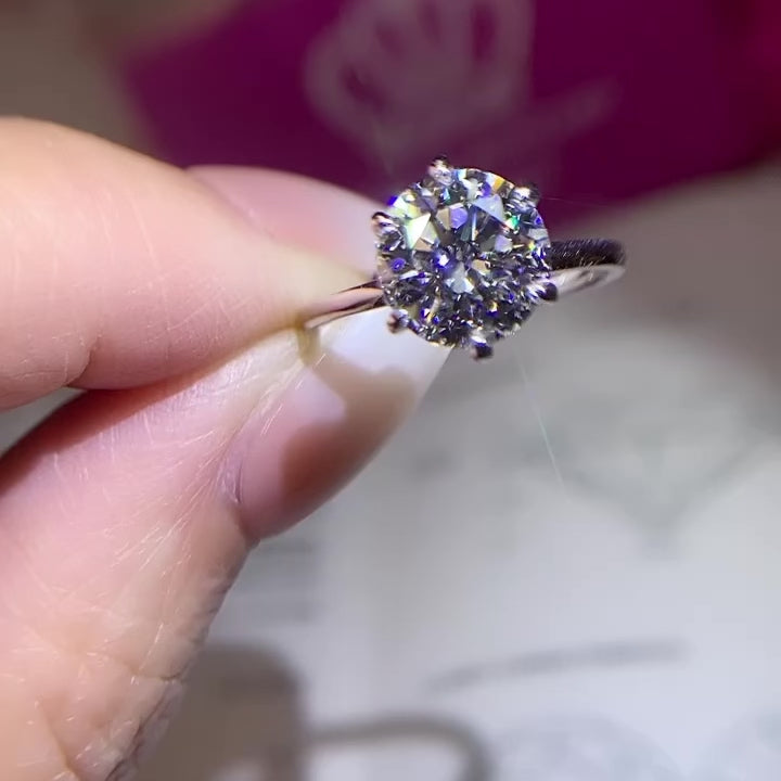 Floral Hidden Halo Diamond Engagement Ring [Setting Only] - EC104