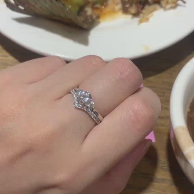 V16 - Vintage Three Stone Engagement Rings
