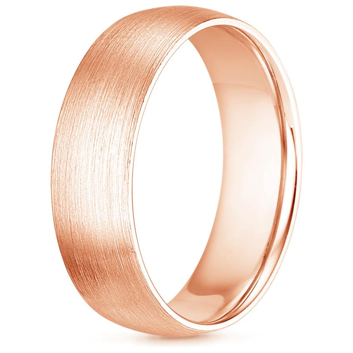 7mm Men's Matte Comfort Fit Wedding Ring - NM37 - Roselle Jewelry