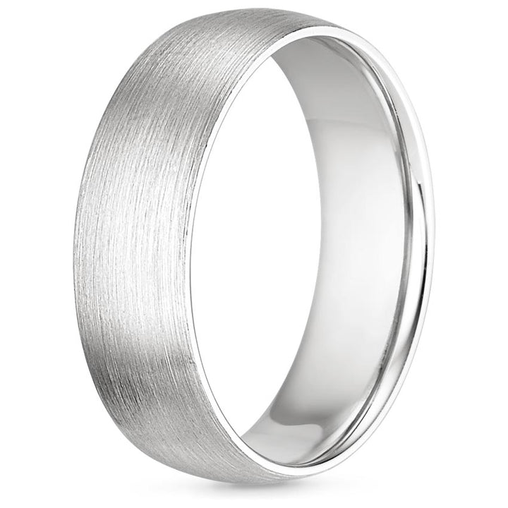 7mm Men's Matte Comfort Fit Wedding Ring - NM37 - Roselle Jewelry