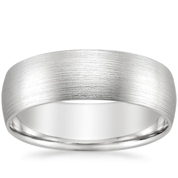 7mm Men's Matte Comfort Fit Wedding Ring - NM37 - Roselle Jewelry
