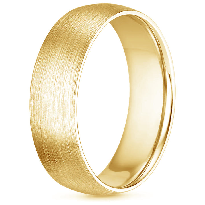 7mm Men's Matte Comfort Fit Wedding Ring - NM37 - Roselle Jewelry