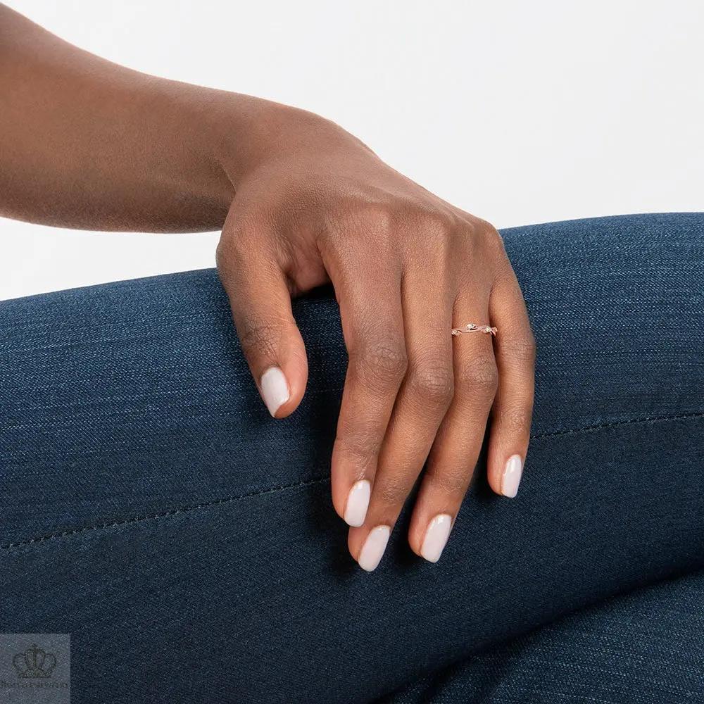 0.13CTW Winding Willow Diamond Wedding Band Ring - LR34 - Roselle Jewelry