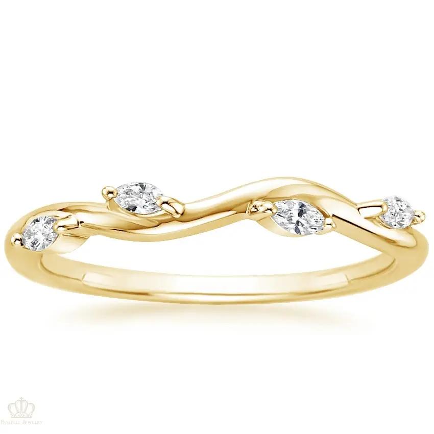 0.13CTW Winding Willow Diamond Wedding Band Ring - LR34 - Roselle Jewelry
