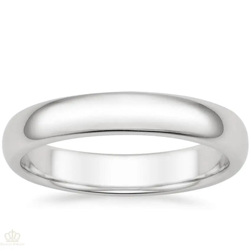 4mm Men's Comfort Fit Wedding Band Rings - NM25 - Roselle Jewelry