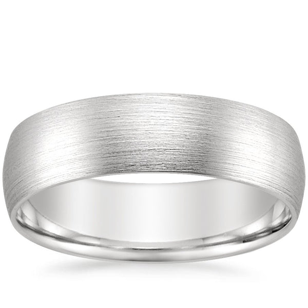 6mm Men's Matte Comfort Fit Wedding Ring - NM36