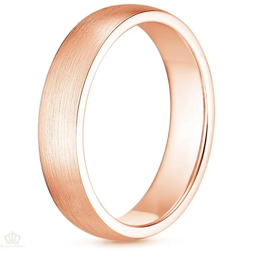 5mm Men's Matte Comfort Fit Wedding Ring - NM34 - Roselle Jewelry