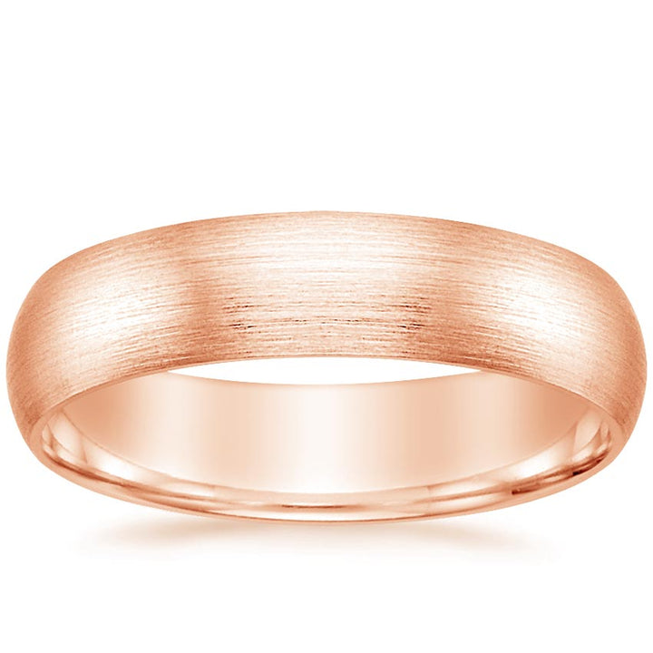 5mm Men's Matte Comfort Fit Wedding Ring - NM34 - Roselle Jewelry